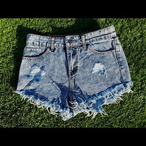 Denim shorts